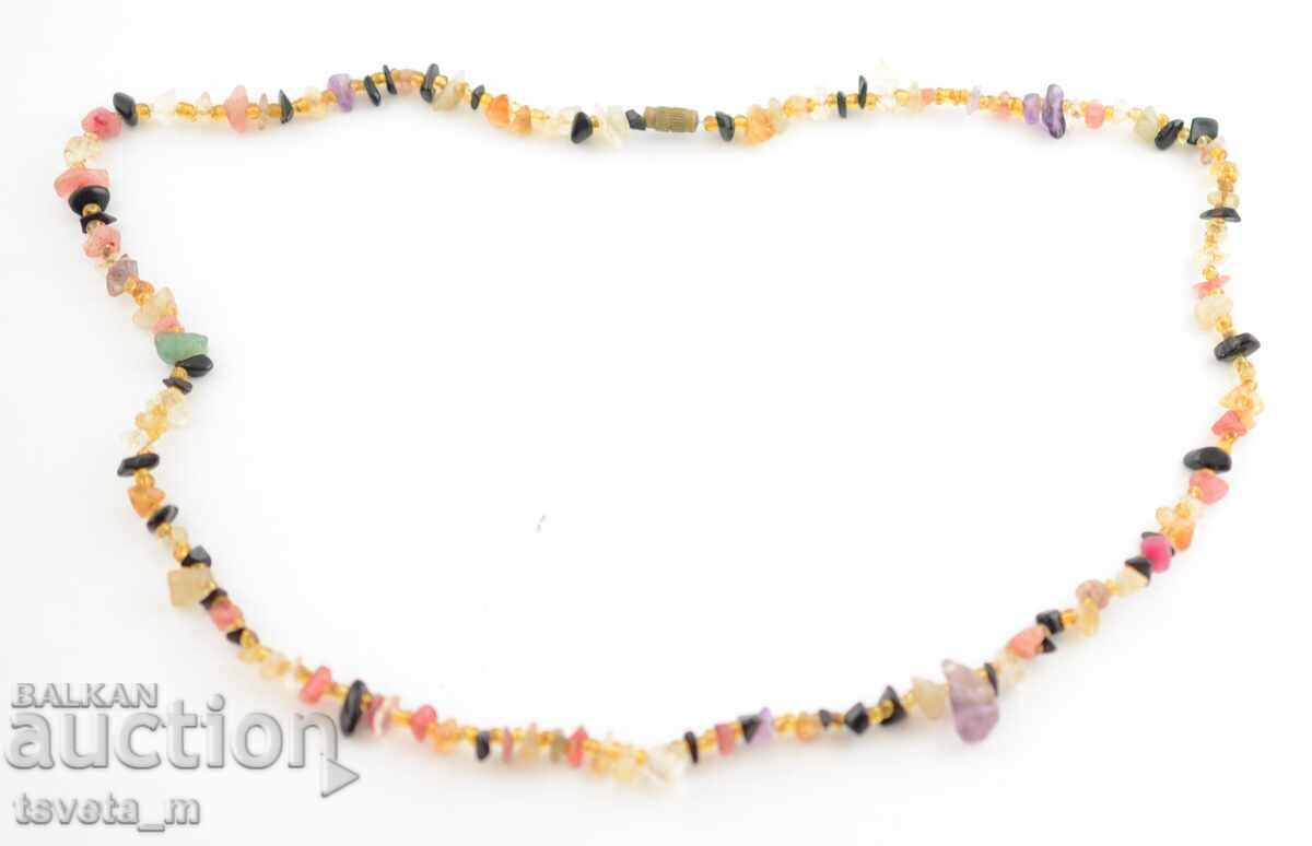 Necklace with natural stones
