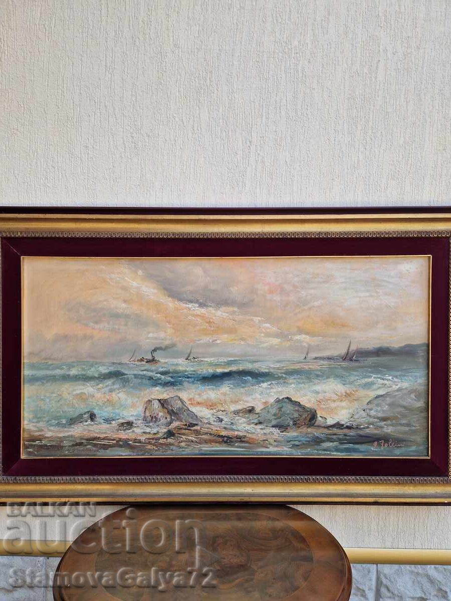 Аукцион Маринизъм масло картина платно автор Аукцион Маринизъм масло картина платно автор