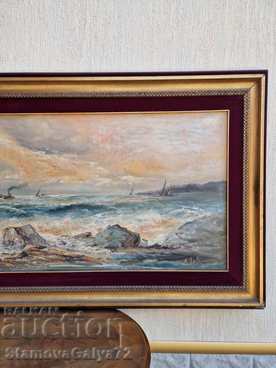 Delivery of Marine oil painting on canvas, by the artist Delivery of Marine oil painting on canvas, by the artist