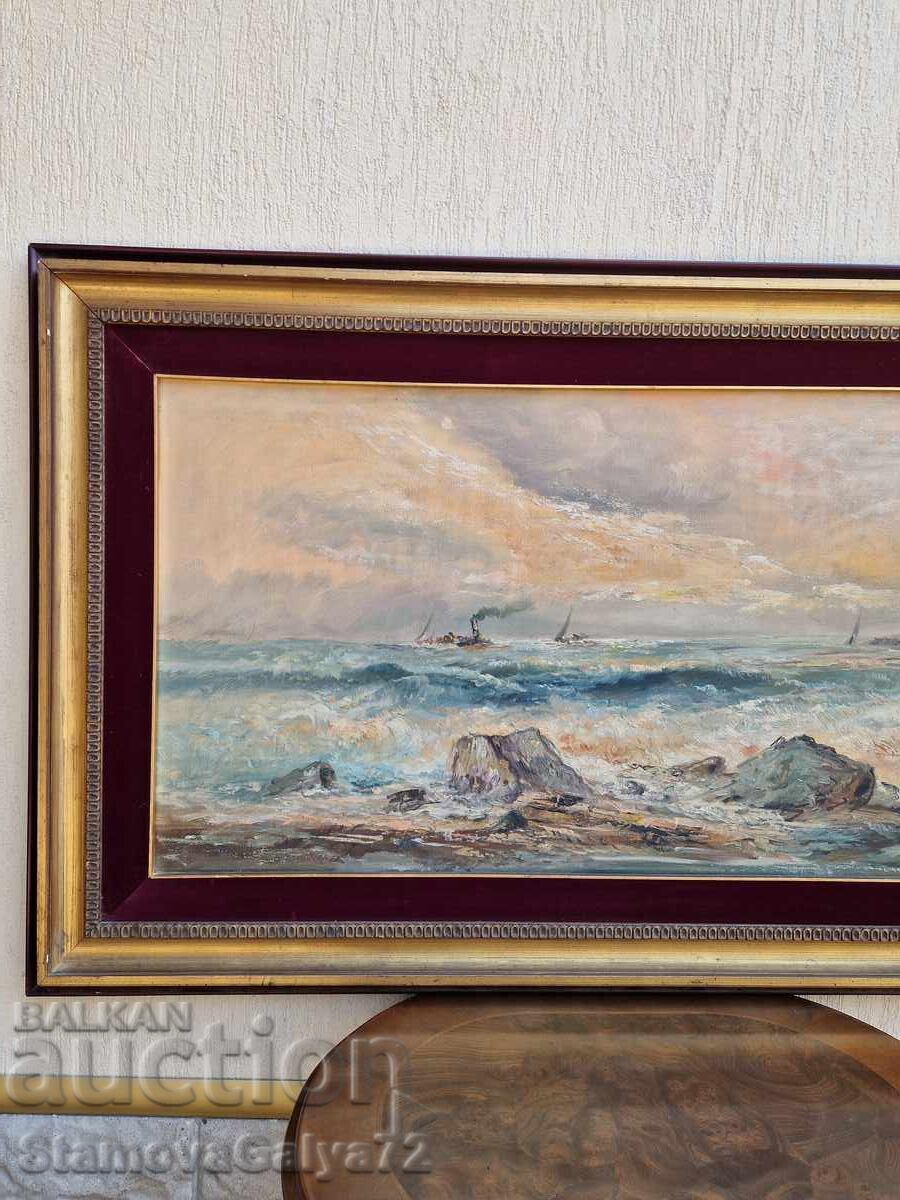 Marine oil painting on canvas, by the artist - 5 Marine oil painting on canvas, by the artist - 5