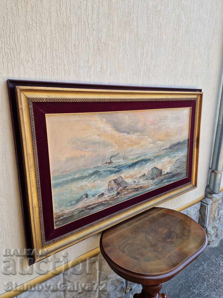 Marine oil painting on canvas, by the artist - 6 Marine oil painting on canvas, by the artist - 6