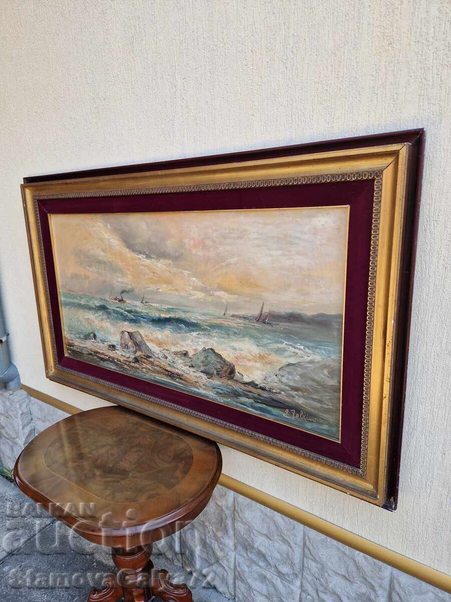 Marine oil painting on canvas, by the artist - 7 Marine oil painting on canvas, by the artist - 7