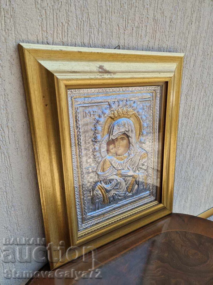 Delivery of Beautiful large silver icon with certificate