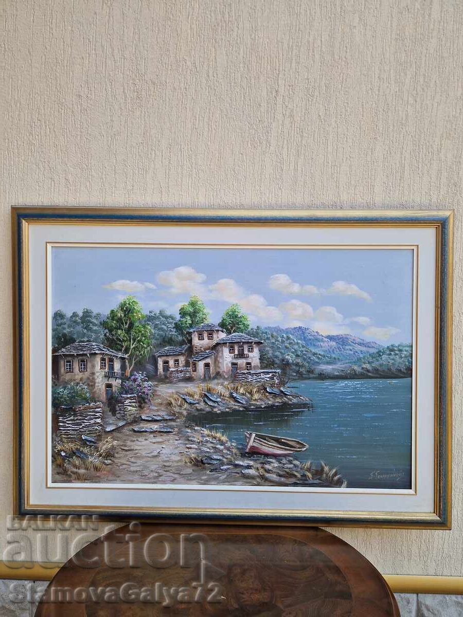 Superior beautiful large painting oil on canvas with price 395.00 BGN | € 201.96