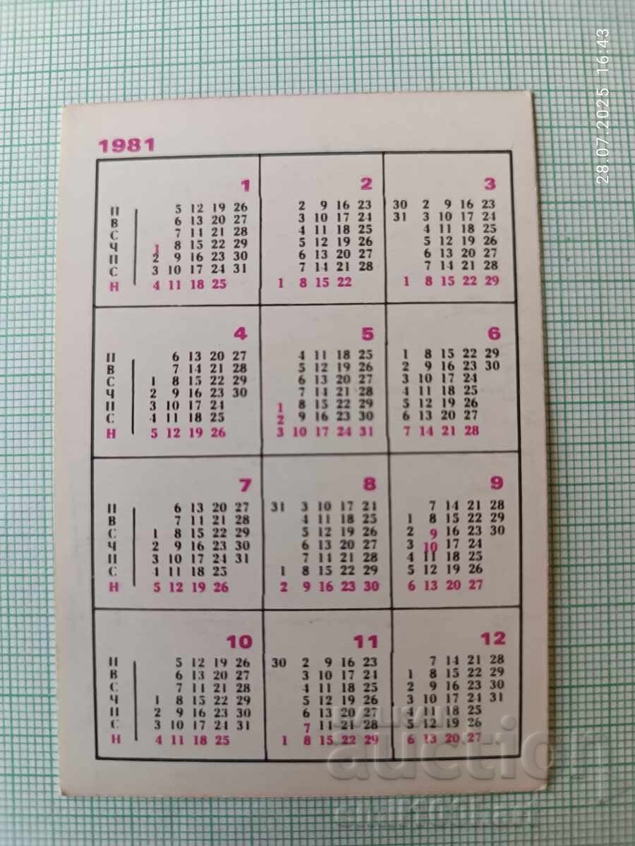 Levski Spartak Borba 1981 Calendar with price 2.00 BGN | € 1.02