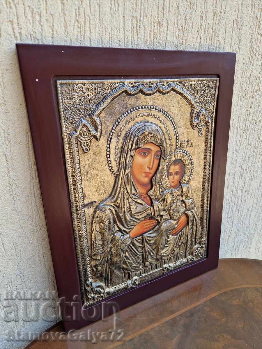 Auction  Wonderful beautiful silver icon with a certificate