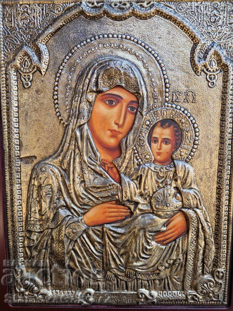 Minunată icoană de argint frumoasă cu certificat - 5