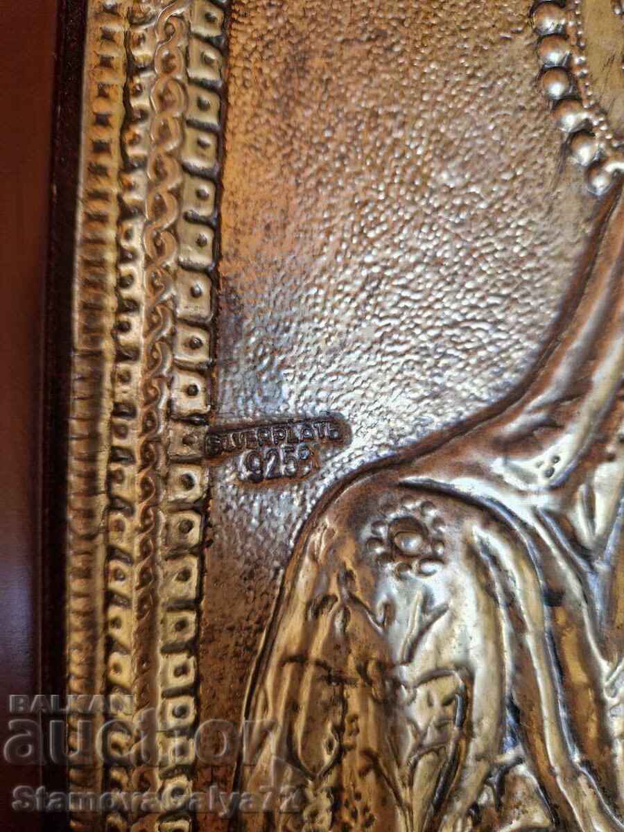 Υπέροχη όμορφη ασημένια εικόνα με πιστοποιητικό - 7