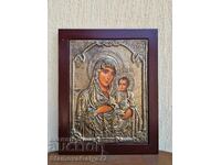 Wonderful beautiful silver icon with a certificate