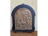 Beautiful silver icon with certificate and hallmark