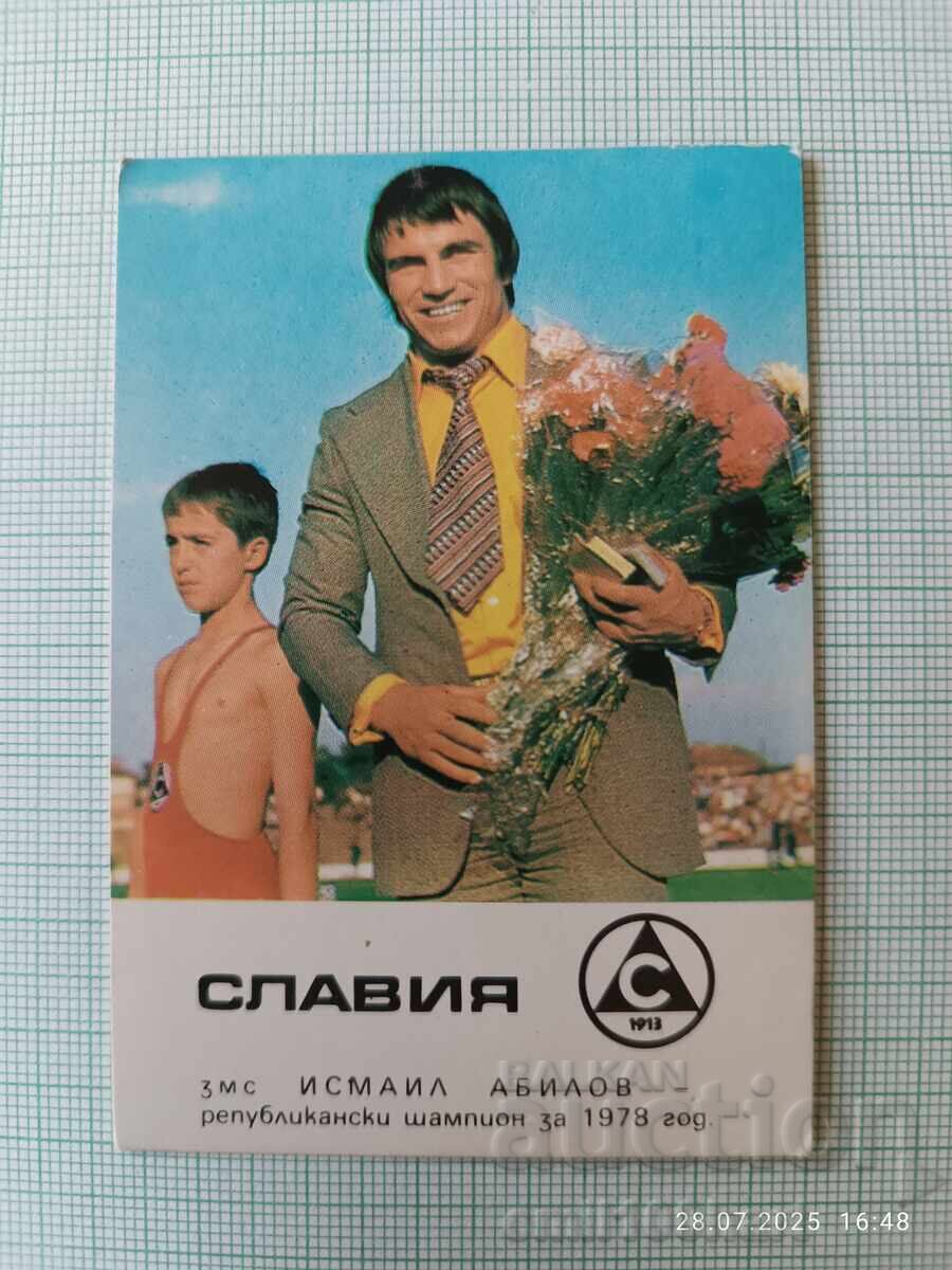 Slavia Borba Calendar Ismail Abilov 1979
