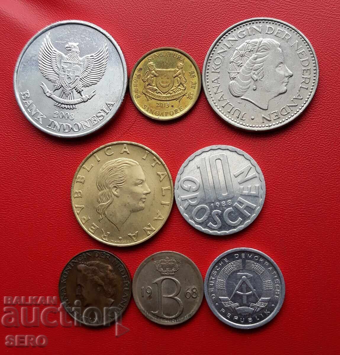 Mixed lot of 8 coins with price 1.00 BGN | € 0.51 Mixed lot of 8 coins with price 1.00 BGN | € 0.51