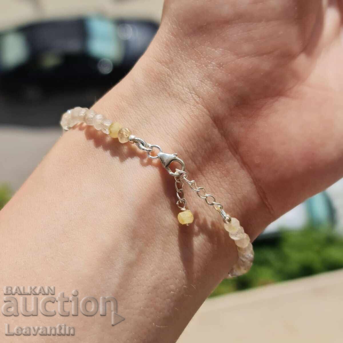 Silver bracelet with Rutile Quartz/ Venus Hair with price 68.00 BGN | € 34.77