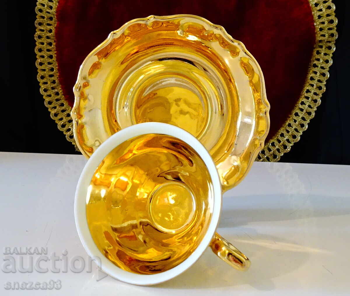 Bavarian porcelain coffee service, pure gold, baroque - 5 Bavarian porcelain coffee service, pure gold, baroque - 5