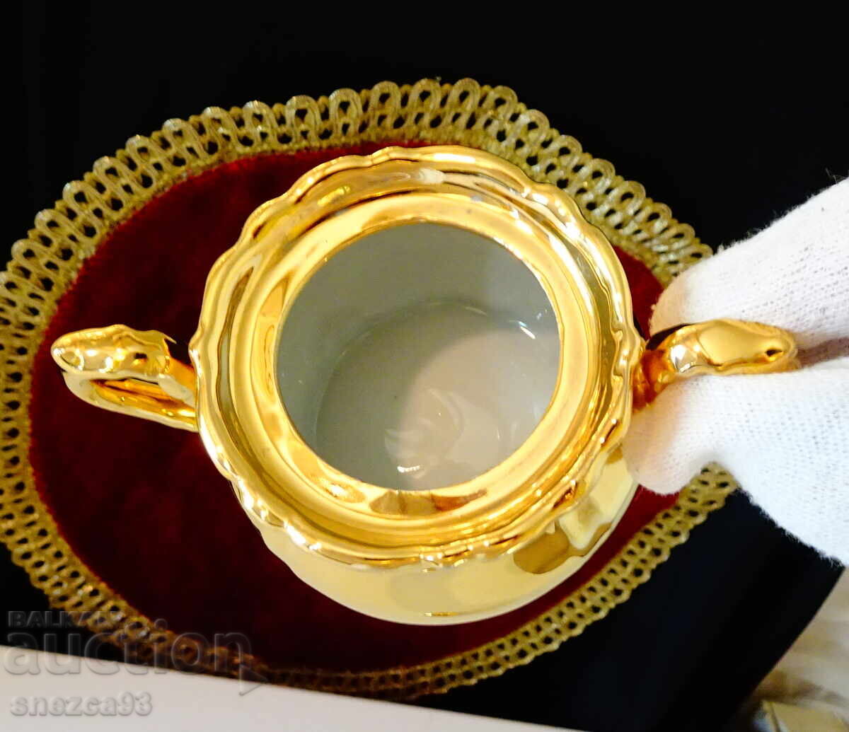 Bavarian porcelain coffee service, pure gold, baroque - 7 Bavarian porcelain coffee service, pure gold, baroque - 7