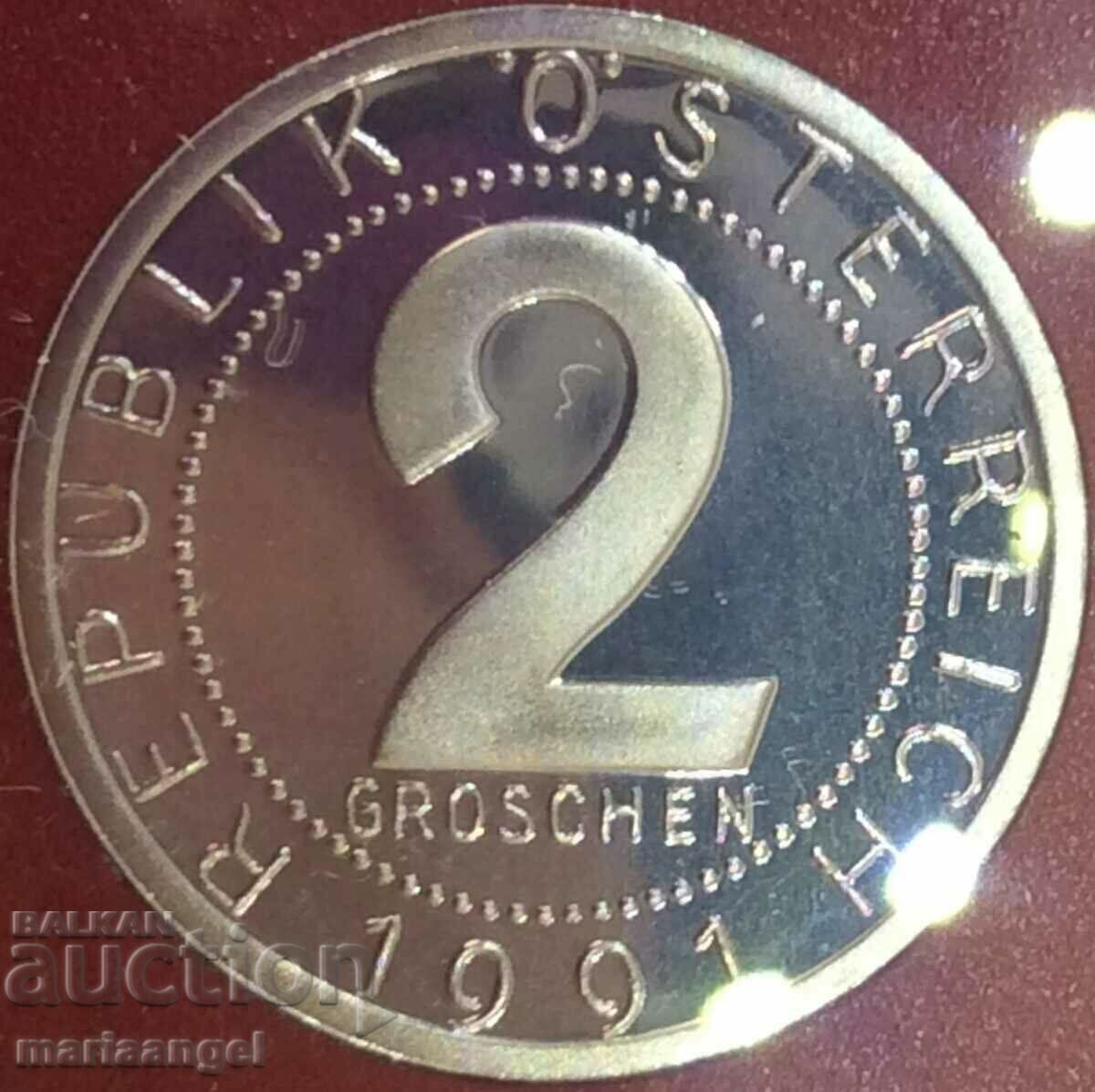 2 γρόσια 1991 Αυστρία UNC ΑΠΟΔΕΙΞΗ