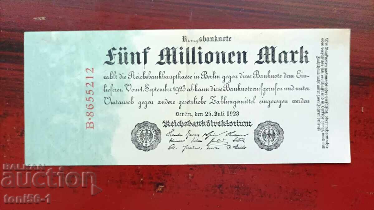 Germany 5 million Mark 1923 aUNC