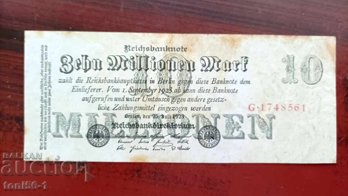 Germany 10 million marks 1923