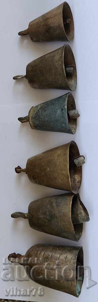 Δημοπρασία Λοτ από 6 τεμάχια κουδούνια - καμπανάκια