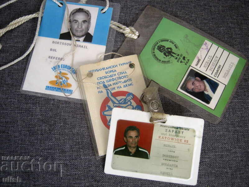 4 pcs. Referee Referee Card Wrestling Fila Championship