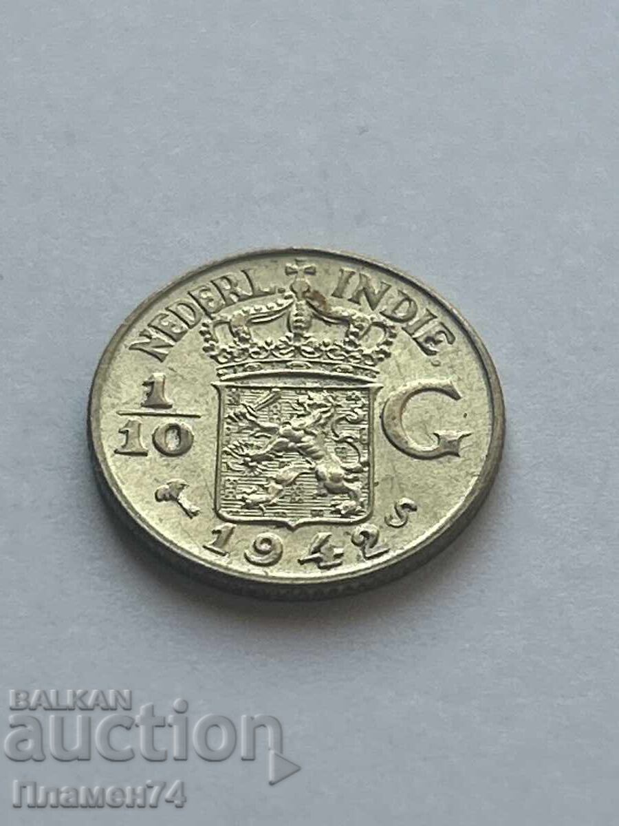 1/10 Gulden 1942 Dutch East Indies