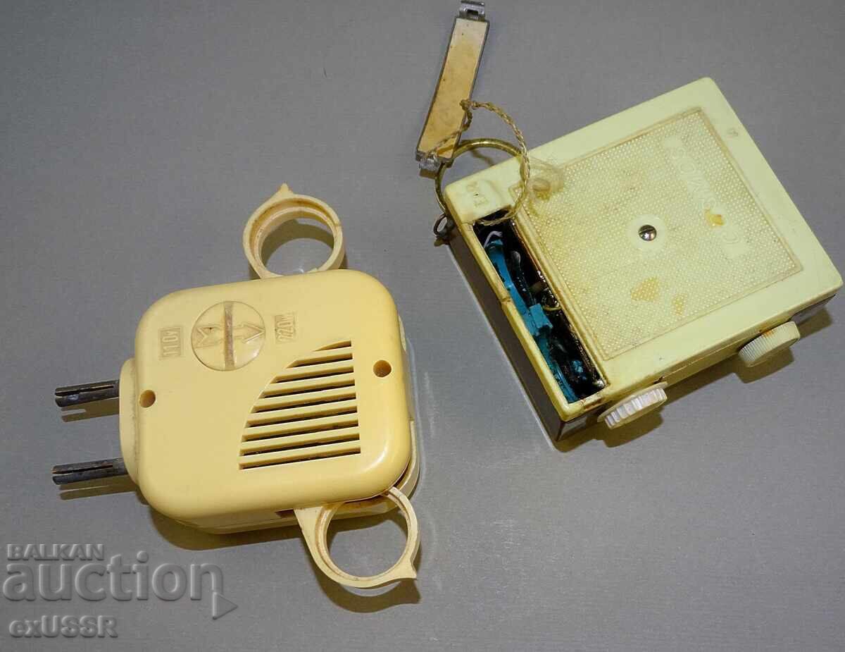 Стар Руски  Малък миниатюрен транзистор радио КОСМОС - 6