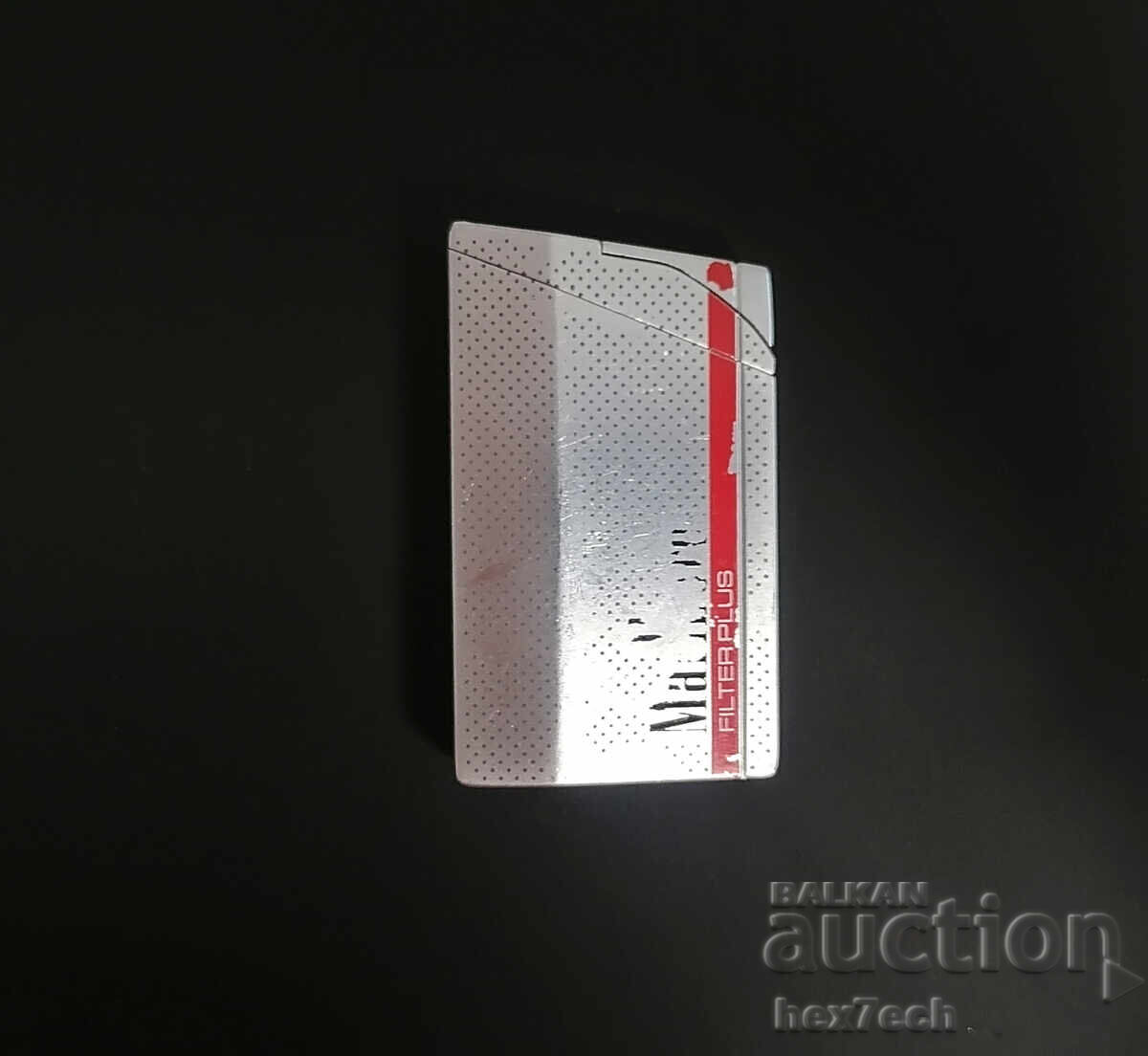 ❤️ ⭐ Metal Lighter Marlboro Silver Red ⭐ ❤️