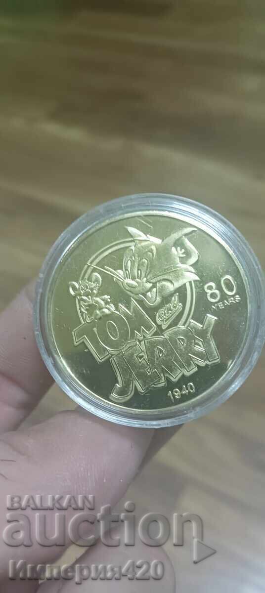 Coin / 80 years "Tom & Jerry" with price 20.00 BGN | € 10.23 Coin / 80 years "Tom & Jerry" with price 20.00 BGN | € 10.23