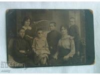 Fotografie carton gros 1916, mamă cu copii - foto Balașă, Ruse