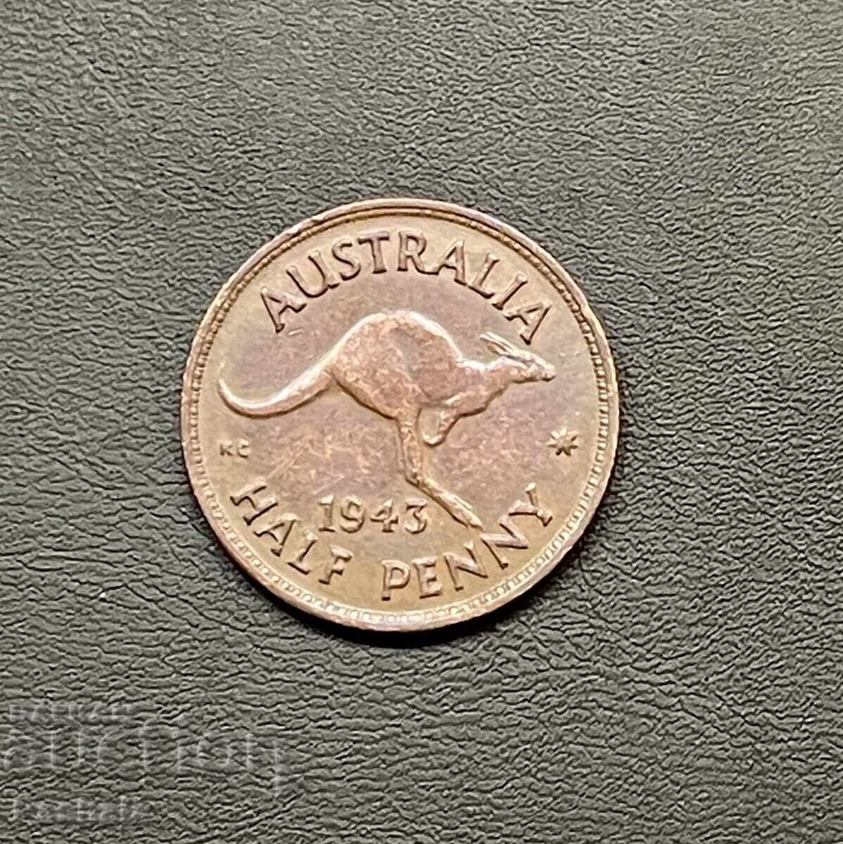 Australia 1/2 Penny 1943 Australia 1/2 Penny 1943