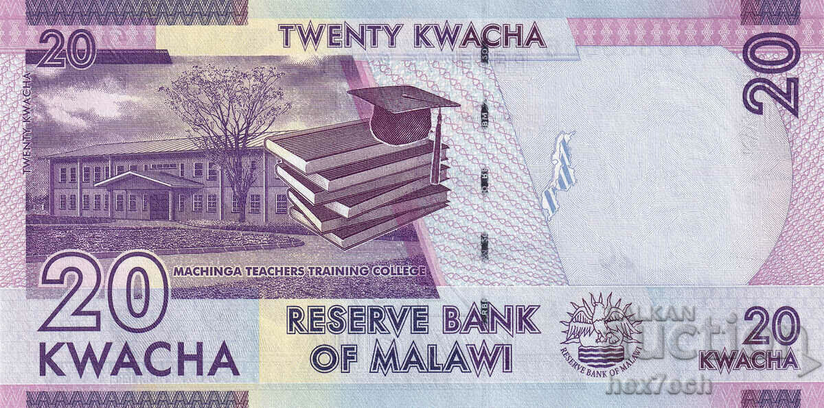 Licitație ❤️ ⭐ Malawi 2019 20 kwacha UNC nou ⭐ ❤️