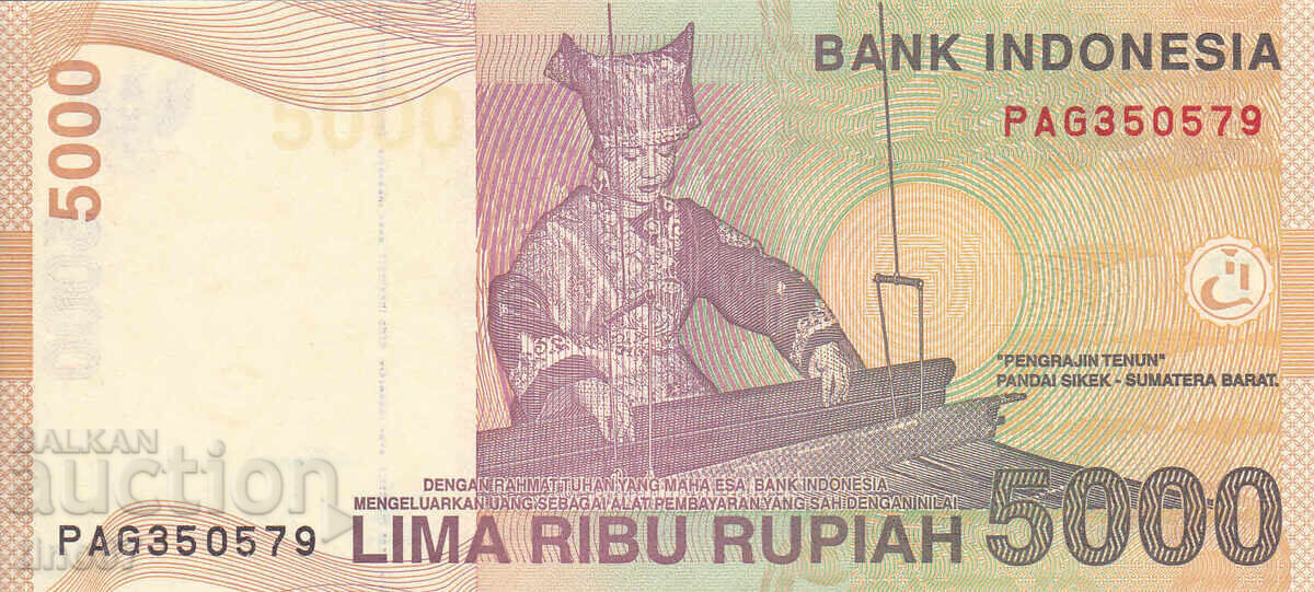 Auction  tino37 - INDONESIA - 5000 RUPIAH - 2001 - XF+
