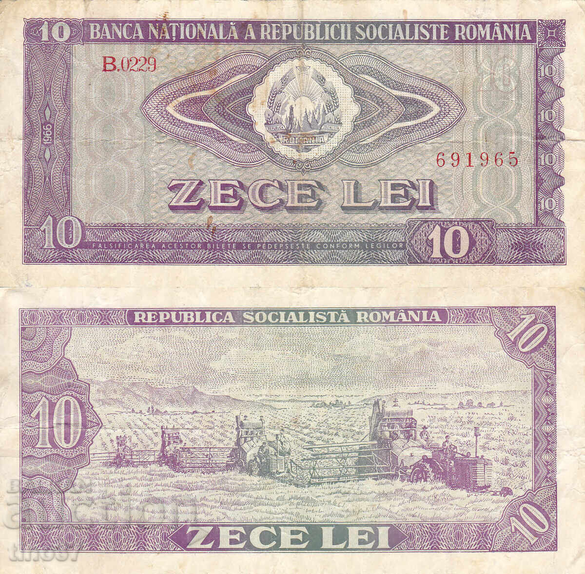 tino37- ROMANIA - 10 LEI - 1966