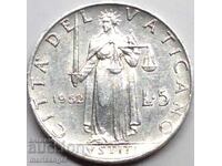 5 Lire 1952 Vatican
