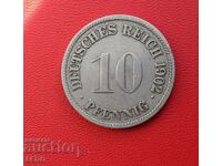 Germany-10 Pfennig 1902 G-Karlsruhe-rare