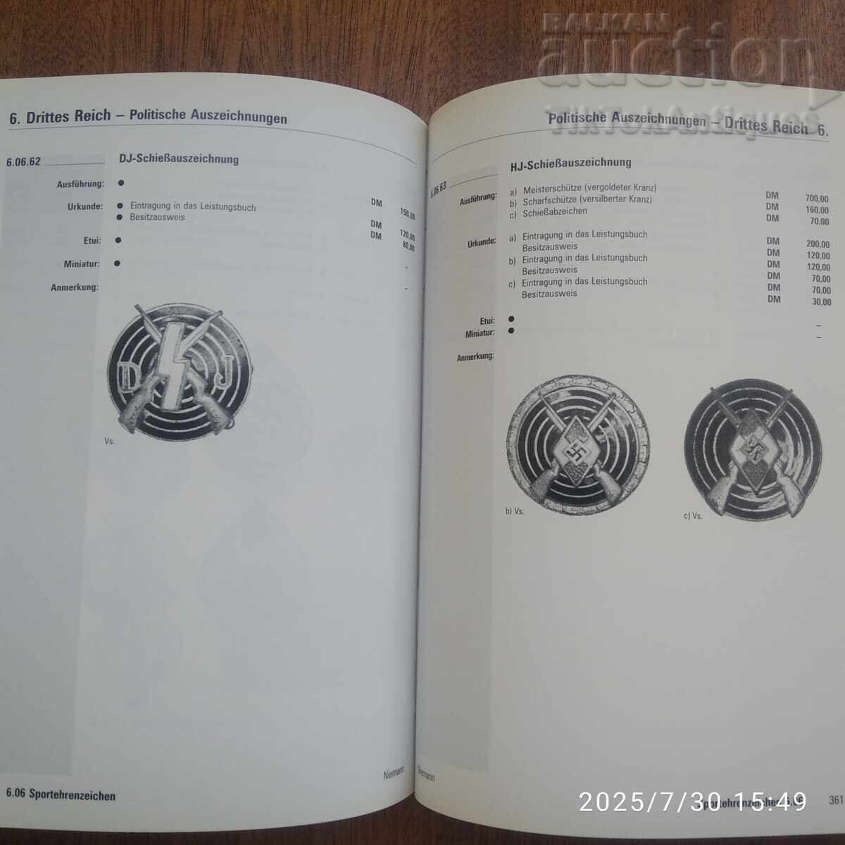 Delivery of Catalogue of the Orders of Germany