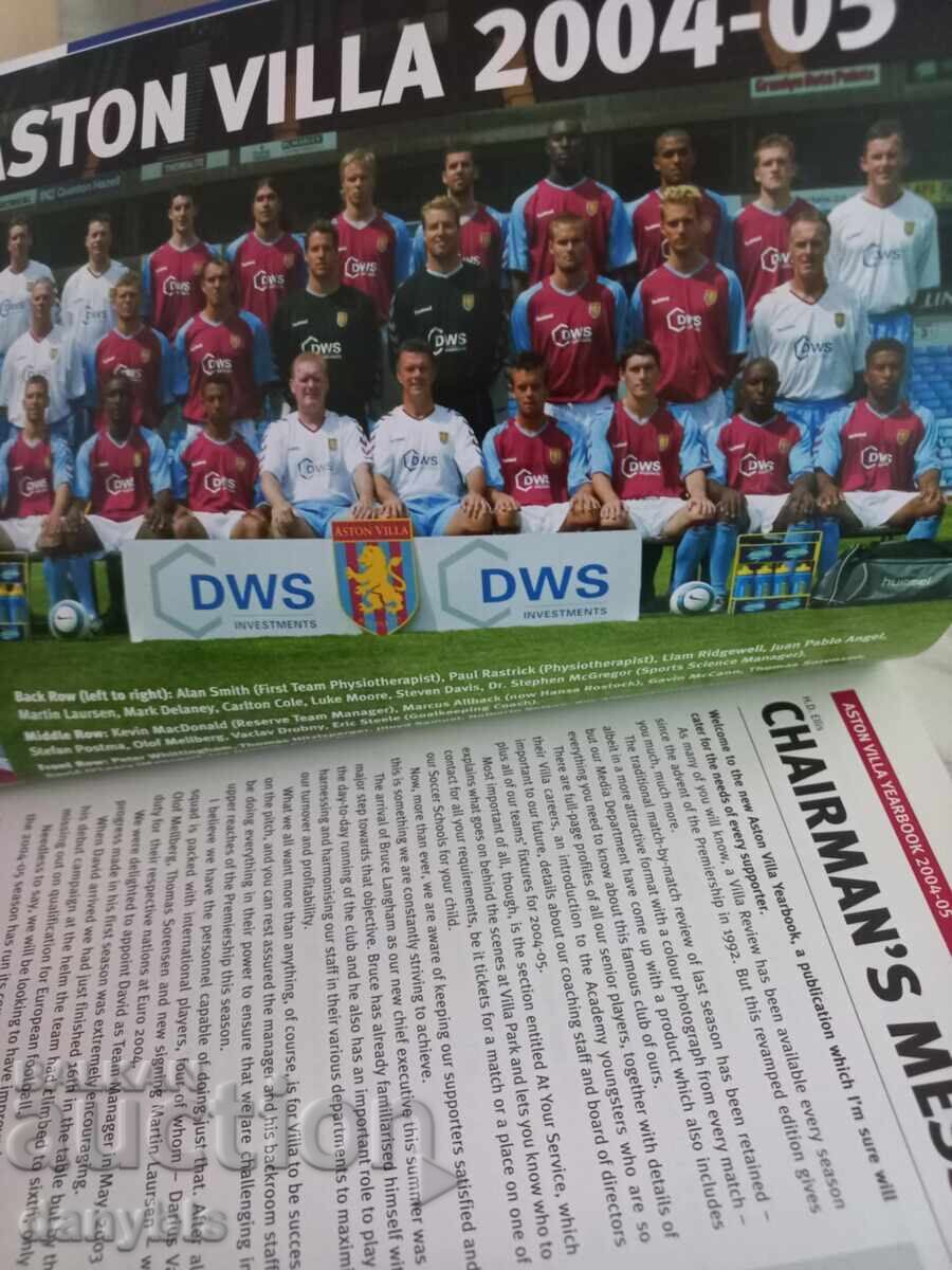Футбол - Астон Вила /Aston Villa /- годишна книжка 2004-05 г с цена 6.00 лв. | € 3.07