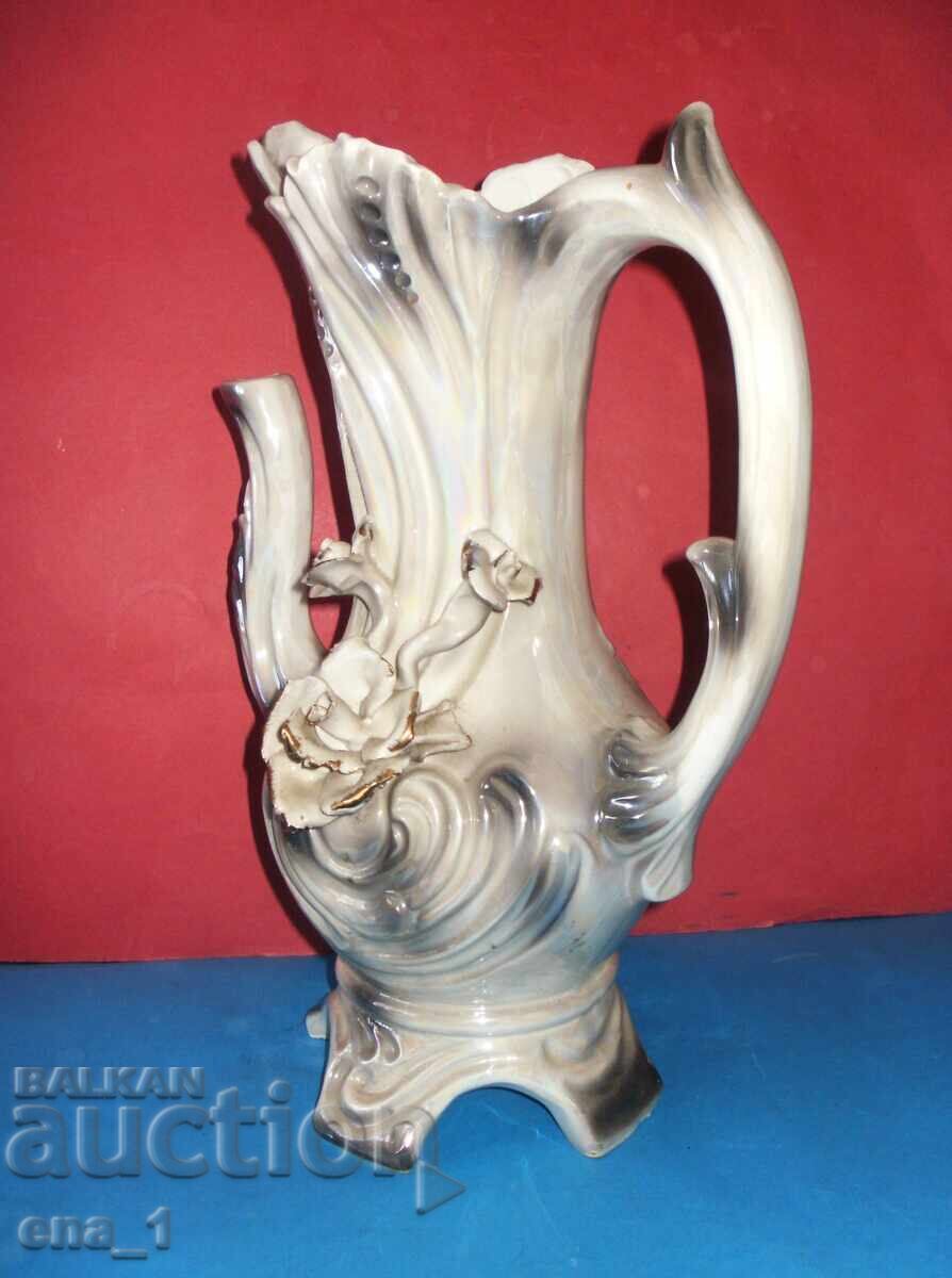 Huge, well-preserved Italian porcelain pitcher in the Bassano style with price 75.00 BGN | € 38.35