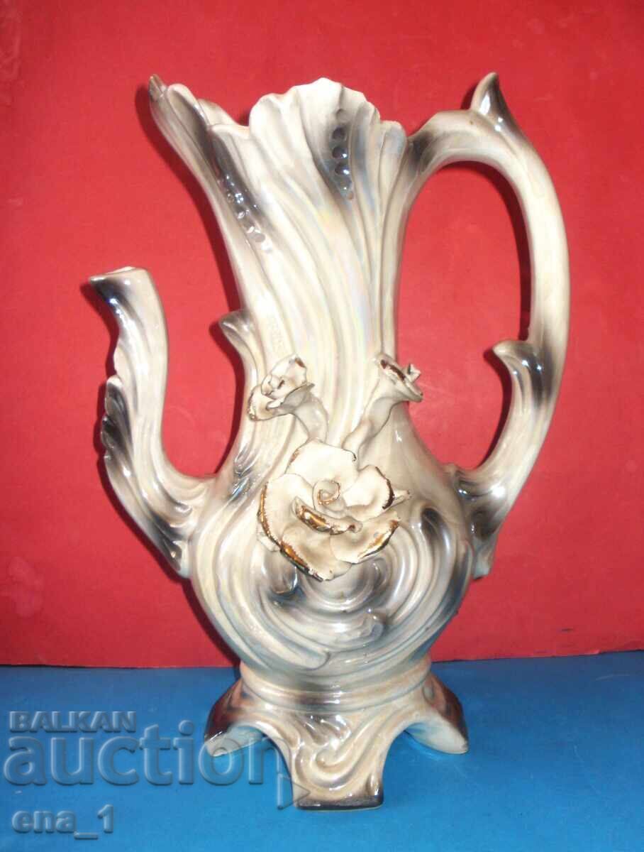 Huge, well-preserved Italian porcelain pitcher in the Bassano style