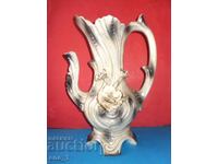 Huge, well-preserved Italian porcelain pitcher in the Bassano style