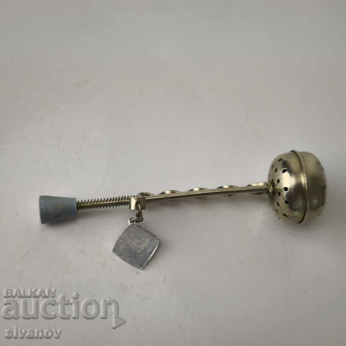 Παλιό σοβιετικό κουτάλι τσαγιού σουρωτήρι #6119 - 5