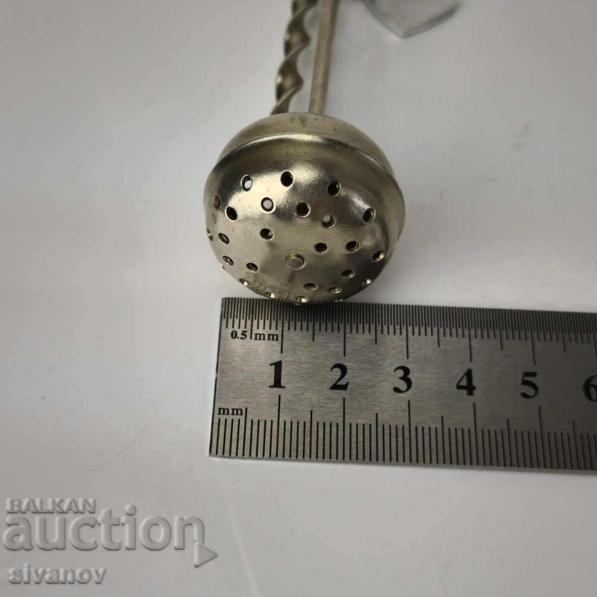 Παλιό σοβιετικό κουτάλι τσαγιού σουρωτήρι #6119 - 7