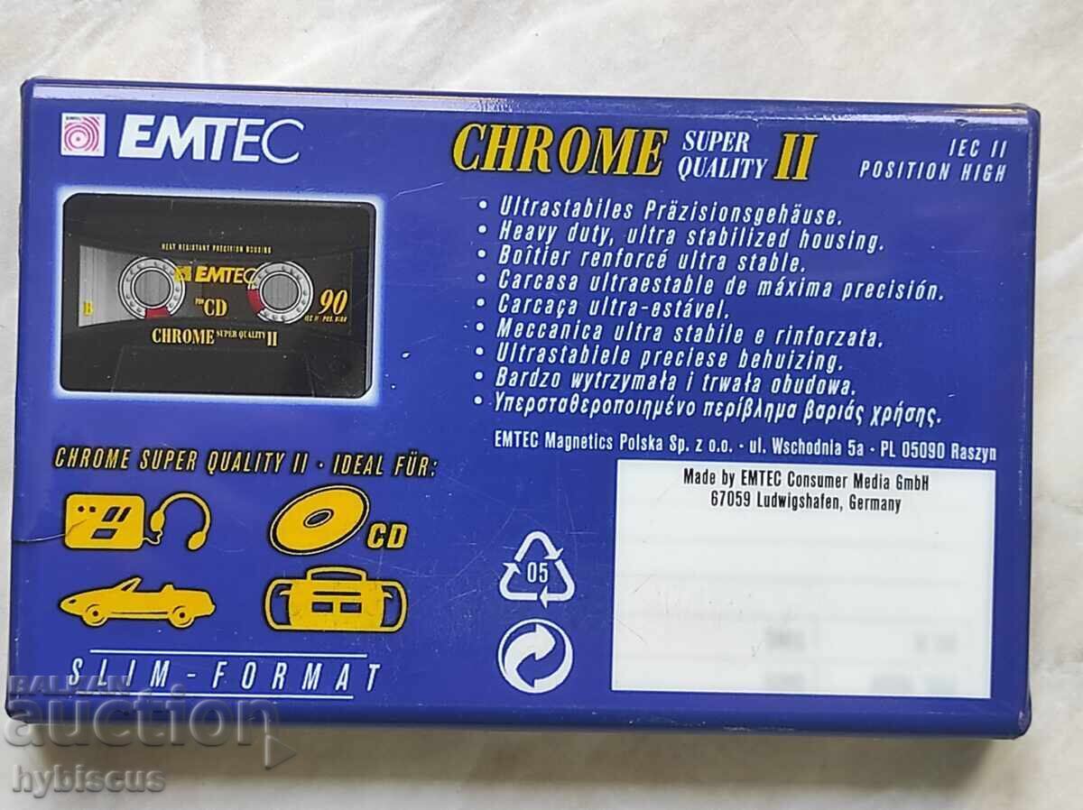 Caseta audio EMTEC/BASF Chrome II. 90 min cu preț 5.00 BGN | € 2.56 Caseta audio EMTEC/BASF Chrome II. 90 min cu preț 5.00 BGN | € 2.56