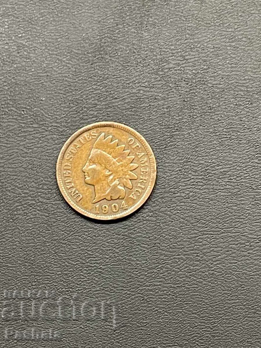 USA 1 cent 1904 with price 15.00 BGN | € 7.67 USA 1 cent 1904 with price 15.00 BGN | € 7.67