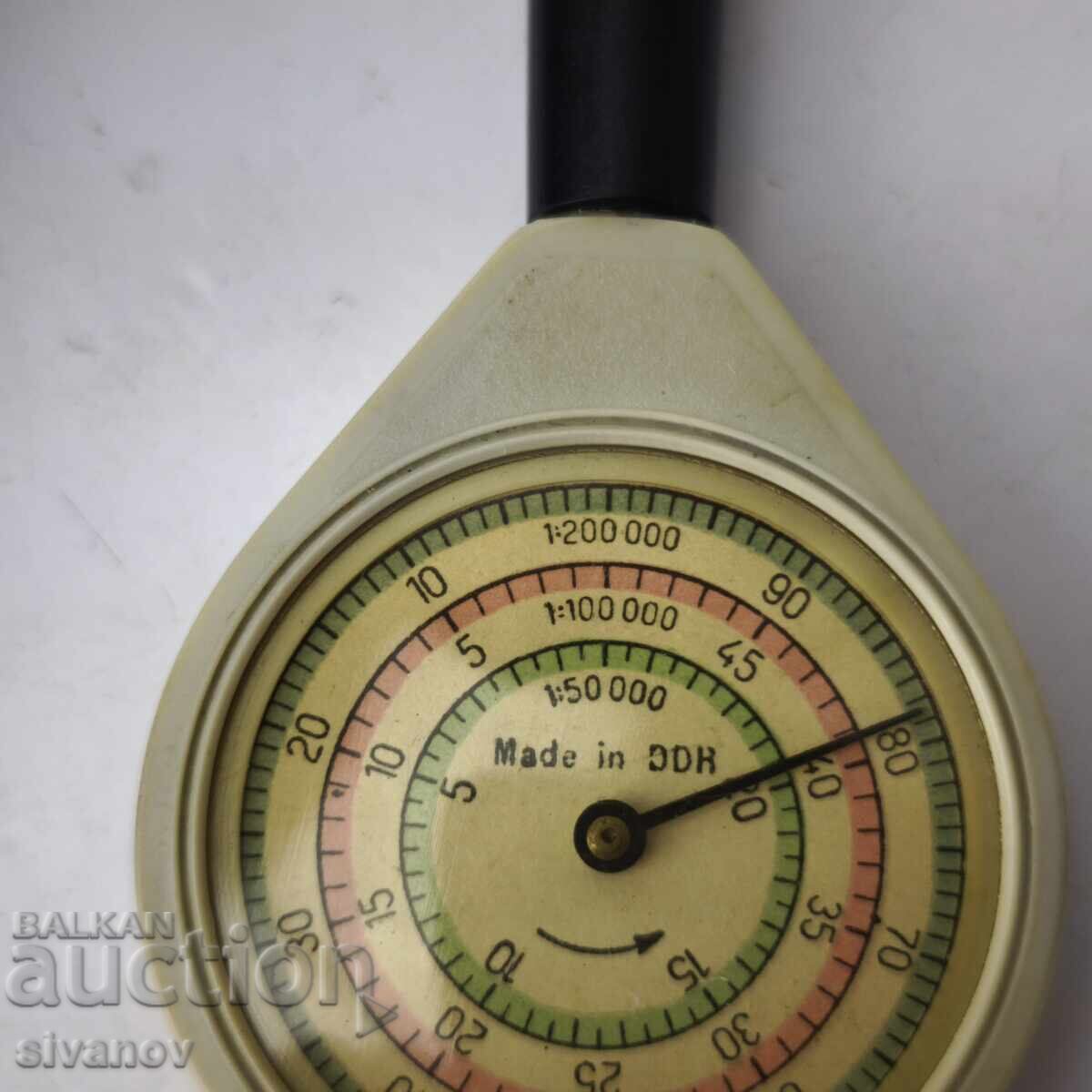 Licitație Instrument cartografic german vechi Opisometru #6120 Licitație Instrument cartografic german vechi Opisometru #6120