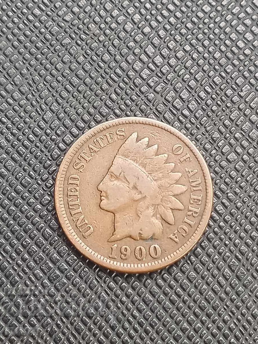 ΗΠΑ 1 σεντ 1900 με τιμή 3.80 BGN | € 1.94