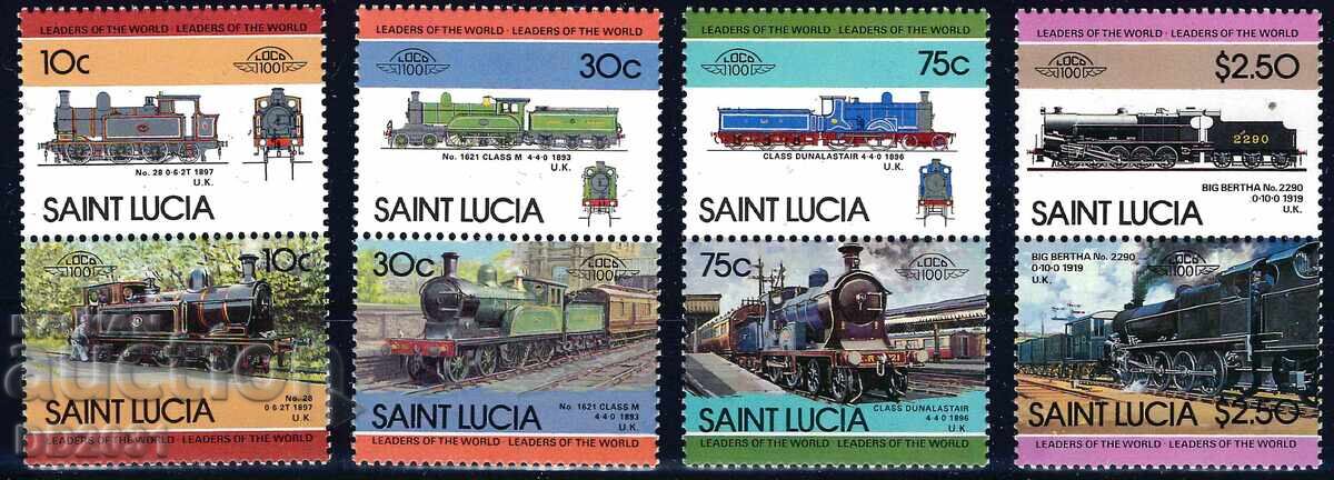 Σεντ Λουσία 1985 - ατμομηχανές /Leaders of the World/ 4 MNH Σεντ Λουσία 1985 - ατμομηχανές /Leaders of the World/ 4 MNH