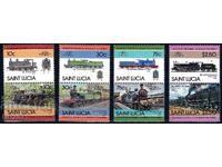 Saint Lucia 1985 - Locomotives /Leaders of the World/ 4 MNH