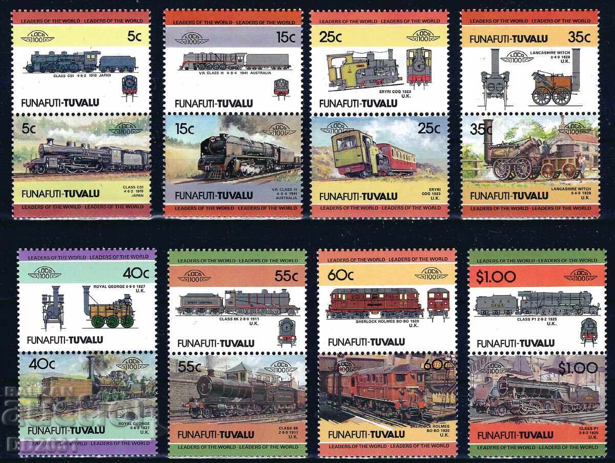 Tuvalu/Funafuti/1984 - Locomotives 2 Leaders of the World MNH Tuvalu/Funafuti/1984 - Locomotives 2 Leaders of the World MNH