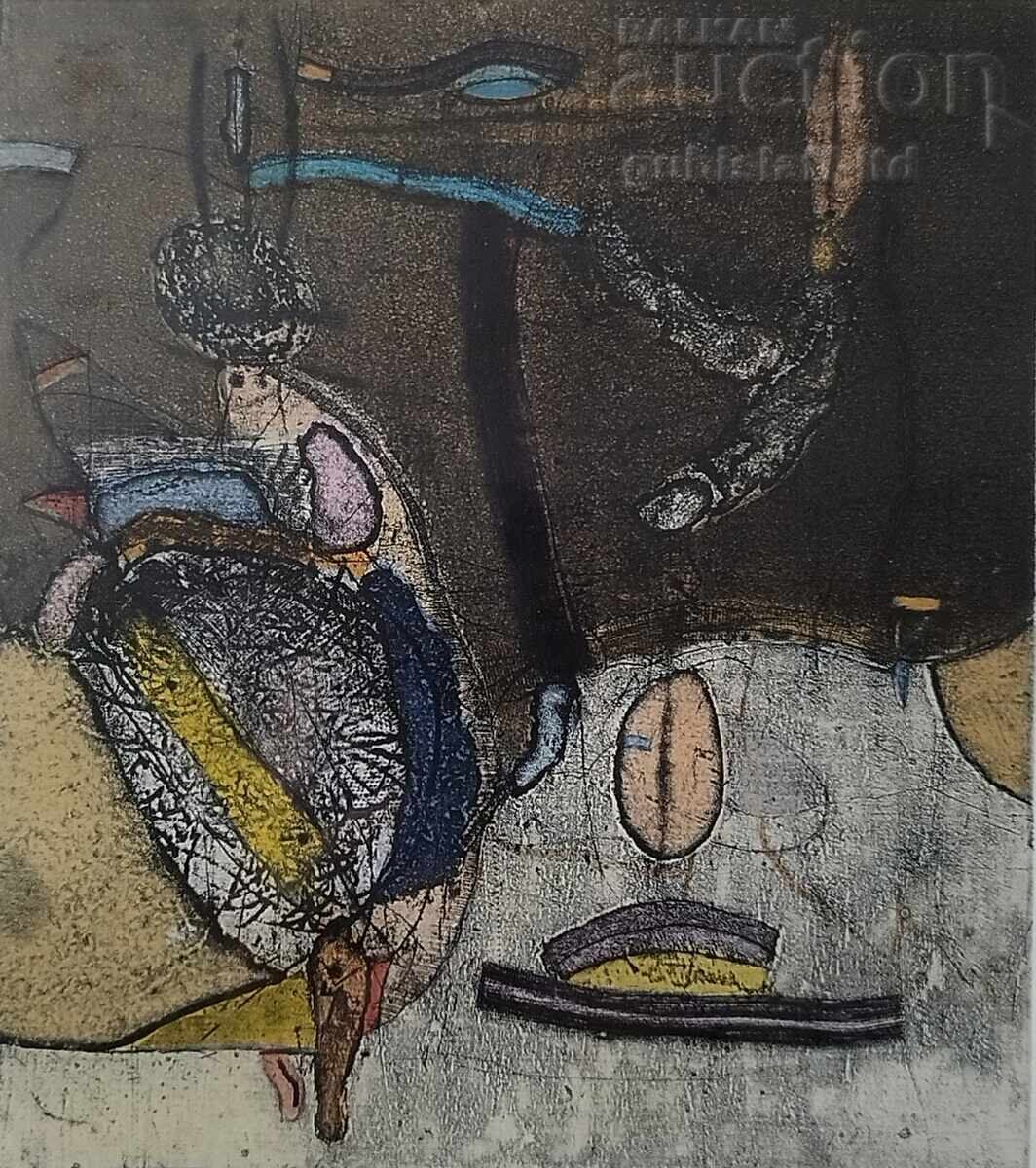 Πίνακας, γραφικά, "Τορσός", ζωγρ. Τσβετάν Καζαντζίεφ, δεκαετία 1990 με τιμή 250.00 BGN | € 127.82